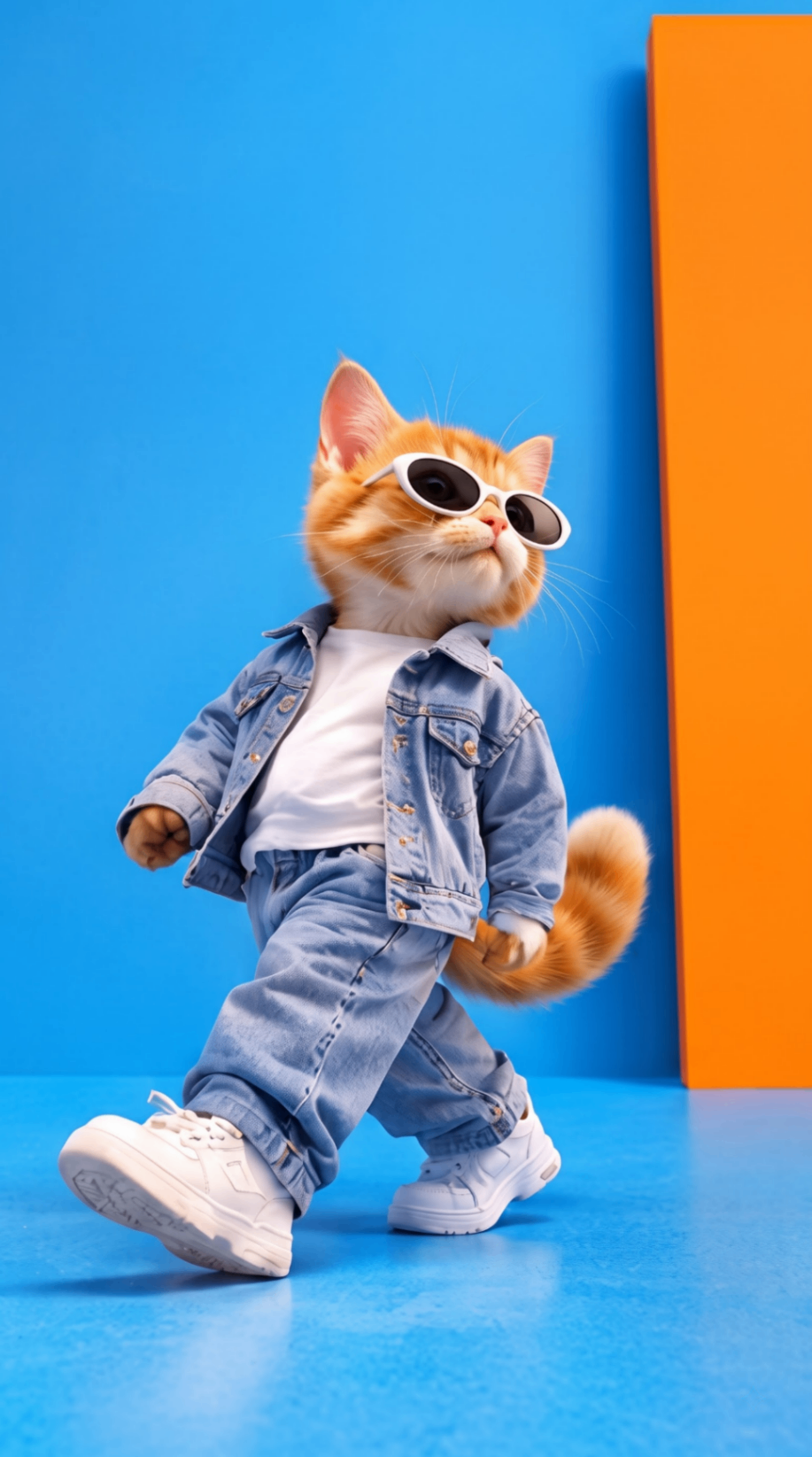 Ginger Cat Denim Streetwear